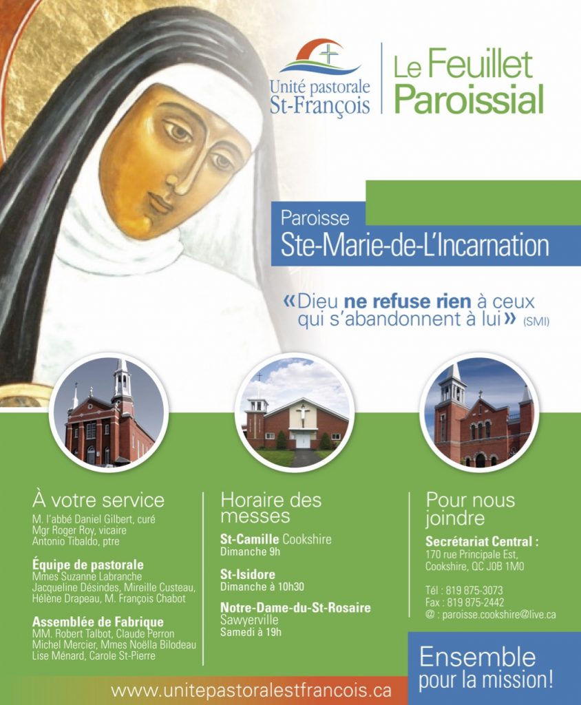 Feuillet Paroissial Unit Pastorale Saint Fran Ois